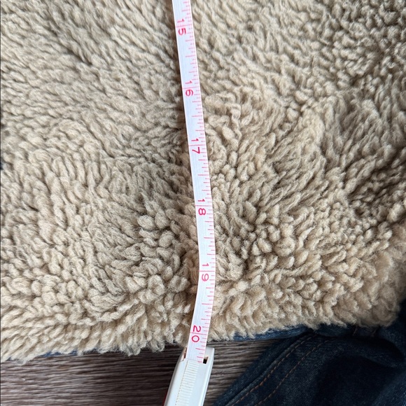 Zara Tan and Blue Sherpa Lined Jacket - Picture 9 of 16